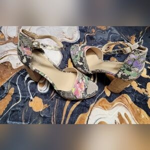 Vince Camuto Multicolor Snakeskin Heels